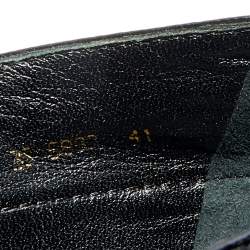 Pre Owned Prada Sport Black Saffiano Patent Leather Studded Slip On Sneakers Size 41