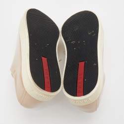Pre Owned Prada Sport Beige Patent Leather Low Top Sneakers Size 38