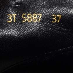 Pre Owned Prada Sport Black Leather Spikes Embellished Slip-On Sneakers Size 37