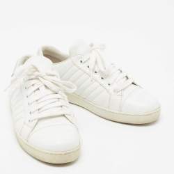 Prada Sport White Leather Low-Top Sneakers Size 36