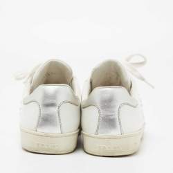 Prada Sport White Leather Low-Top Sneakers Size 36