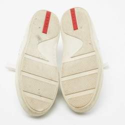 Prada Sport White Leather Low-Top Sneakers Size 36