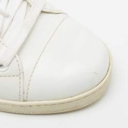 Prada Sport White Leather Low-Top Sneakers Size 36