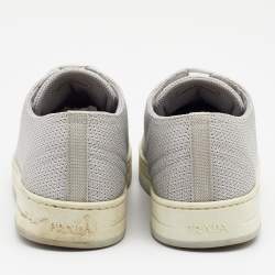Pre Owned Prada Sport Silver Fabric Low Top Sneakers Size 39