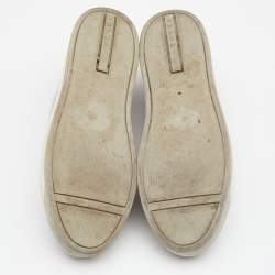 Pre Owned Prada Sport Silver Fabric Low Top Sneakers Size 39