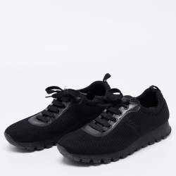 Pre Owned Prada Sport Black Mesh Low-Top Sneakers Size 40