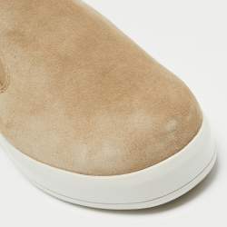 Prada Sport Beige/White Suede and Shearling slip-on Sneakers Size 37