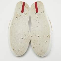 Prada Sport Beige/White Suede and Shearling slip-on Sneakers Size 37