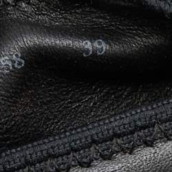 Pre Owned Prada Sport Black Leather and Camouflage Nylon Scrunch Ballet Flats Size 39