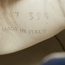 Pre Owned Prada Sport Navy Blue Leather Slip On Sneakers Size 39.5