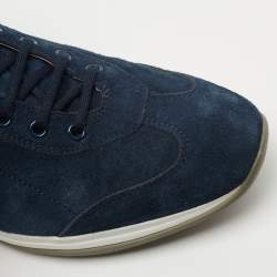 Pre Owned Prada Sport Navy Blue Suede Low Top Sneakers Size 39