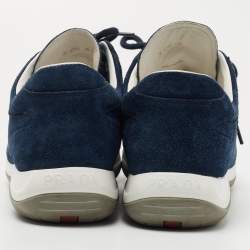 Pre Owned Prada Sport Navy Blue Suede Low Top Sneakers Size 39