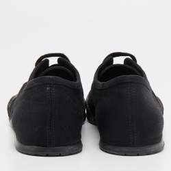 Prada Sport Black Canvas and Rubber Low Top Sneakers Size 37.5
