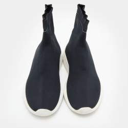 Prada Sport Black Stretch Knit Slip On Sneakers Size 38