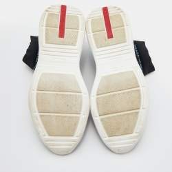 Prada Sport Black Stretch Knit Slip On Sneakers Size 38