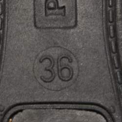 Pre Owned Prada Sport Silver Leather Platform Sneakers Size 36