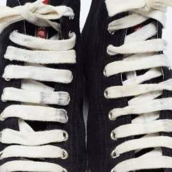 Pre Owned Prada Black Suede High Top Sneakers Size 39