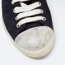 Pre Owned Prada Black Suede High Top Sneakers Size 39