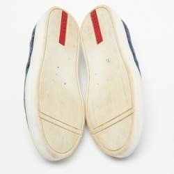 Pre Owned Prada Sport Blue Denim Slip On Sneakers Size 36.5