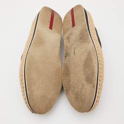 Prada Sport Black Canvas Espadrille Loafers Size 38.5