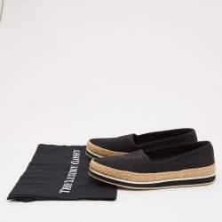 Prada Sport Black Canvas Espadrille Loafers Size 38.5