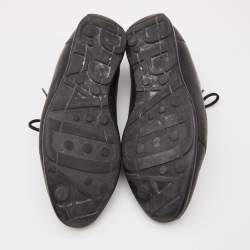 Prada Sport Black Leather Low Top Sneakers Size 41