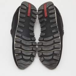 Pre Owned Prada Sport Black Canvas Slip On Sneakers Size 39