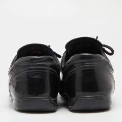 Pre Owned Prada Sports Black Patent Leather Low Top Sneakers Size 40
