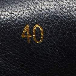 Pre Owned Prada Sports Black Patent Leather Low Top Sneakers Size 40