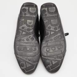 Pre Owned Prada Sports Black Patent Leather Low Top Sneakers Size 40