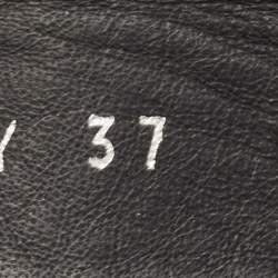 Pre Owned Prada Sport Black Leather Padded Platform Sandals Size 37