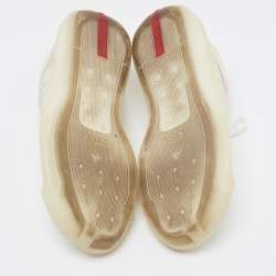 Pre Owned Prada Sport x Adidas White Mesh Luna Rossa Sneakers Size 37 1/3