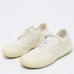 Pre Owned Prada Sport x Adidas White Mesh Luna Rossa Sneakers Size 37 1/3