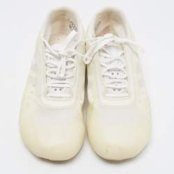 Pre Owned Prada Sport x Adidas White Mesh Luna Rossa Sneakers Size 37 1/3