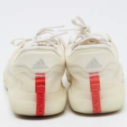 Pre Owned Prada Sport x Adidas White Mesh Luna Rossa Sneakers Size 37 1/3