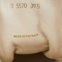 Pre Owned Prada Sport Beige Suede and Fur High Top Sneakers Size 39.5