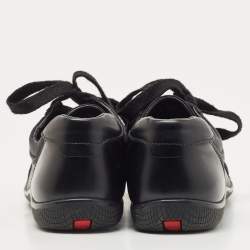 Pre Owned Prada Sport Black Nylon Fabric and Leather Low Top Sneakers Size 37.5
