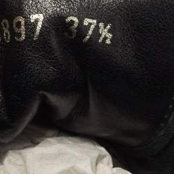 Pre Owned Prada Sport Black Leather Low Top Sneakers Size 37.5