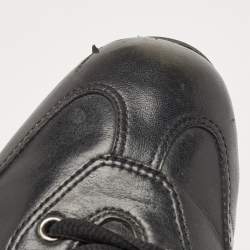 Pre Owned Prada Sport Black Leather Low Top Sneakers Size 37.5