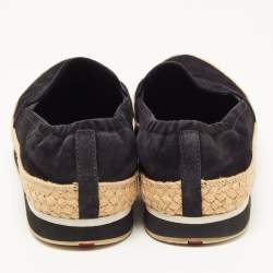 Pre Owned Prada Sport Black Suede Espadrille Sneakers Size 39