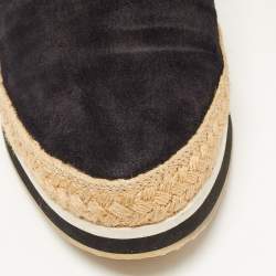 Pre Owned Prada Sport Black Suede Espadrille Sneakers Size 39