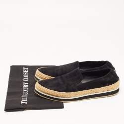 Pre Owned Prada Sport Black Suede Espadrille Sneakers Size 39