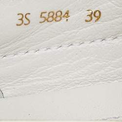 Pre Owned Prada Sport Off White Patent Leather Slip On Sneakers Size 39