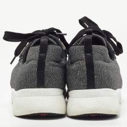 Prada Sport Two Tone Lurex Fabric Low Top Sneakers Size 39