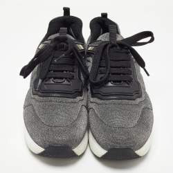 Prada Sport Two Tone Lurex Fabric Low Top Sneakers Size 39