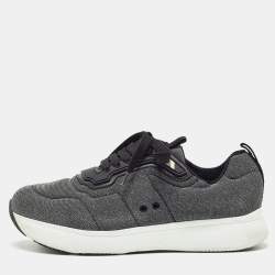 Prada Sport Two Tone Lurex Fabric Low Top Sneakers Size 39
