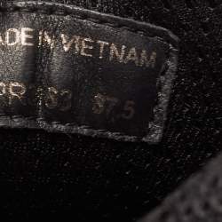 Pre Owned Prada Sport Black Mesh And Patent Leather Carrie Lace Up Sneakers Size 37.5