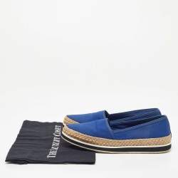Pre Owned Prada Sport Blue Canvas Espadrille Sneakers Size 38