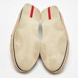 Pre Owned Prada Sport Blue Canvas Espadrille Sneakers Size 38