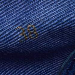 Pre Owned Prada Sport Blue Canvas Espadrille Sneakers Size 38